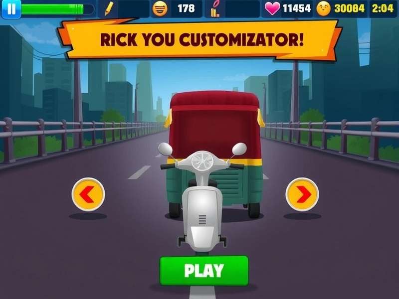 Rickshaw Blaze Run Hero Gameplay Screenshot